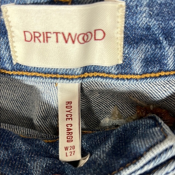 Driftwood Embroidered Cargo Straight Jeans, Womens Plus Size 20 - Picture 7 of 9